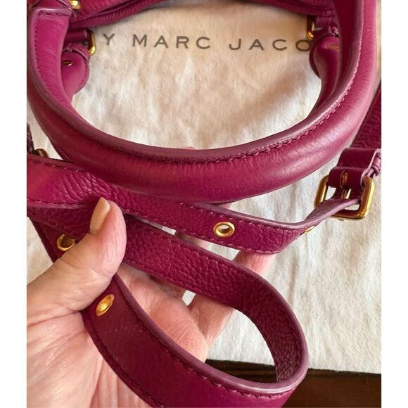 MARC by MARC JACOBS - Classic Q Fran Satchel/Shoulder Bag/Magenta Pebble Leather - Picture 13 of 16
